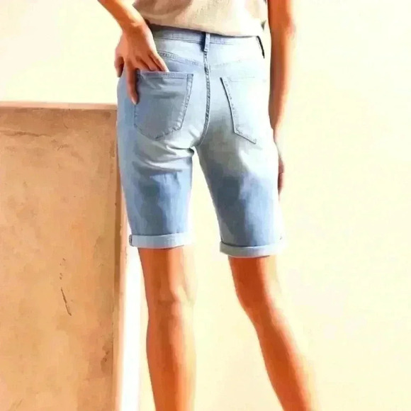 Banana Republic High-Rise Light Wash Denim Shorts - Picture 2 of 16